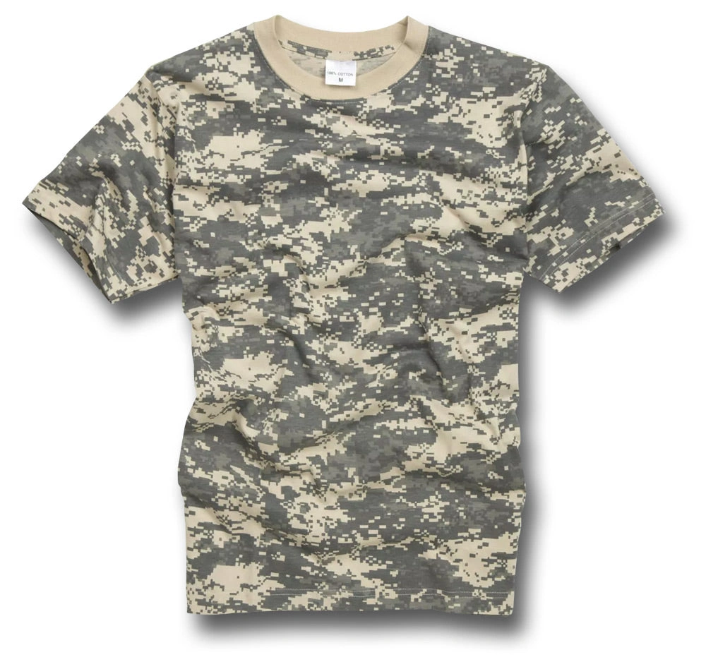Wildnis Hautnah: Camouflage T-Shirt aus 100% Baumwolle für Abenteuerlustige.